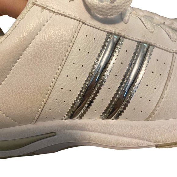 Dexter Slide Rite Bowling Shoes White Metallic Silver Sneakers Womens 8.5M - Picture 5 of 11